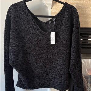 White House Black Market V-Neck Chenille Pullover NWT